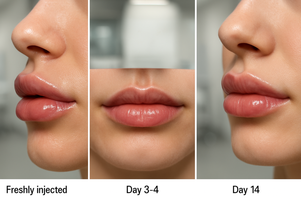 Preenchimento labial: o que muda do dia 1 até o resultado final